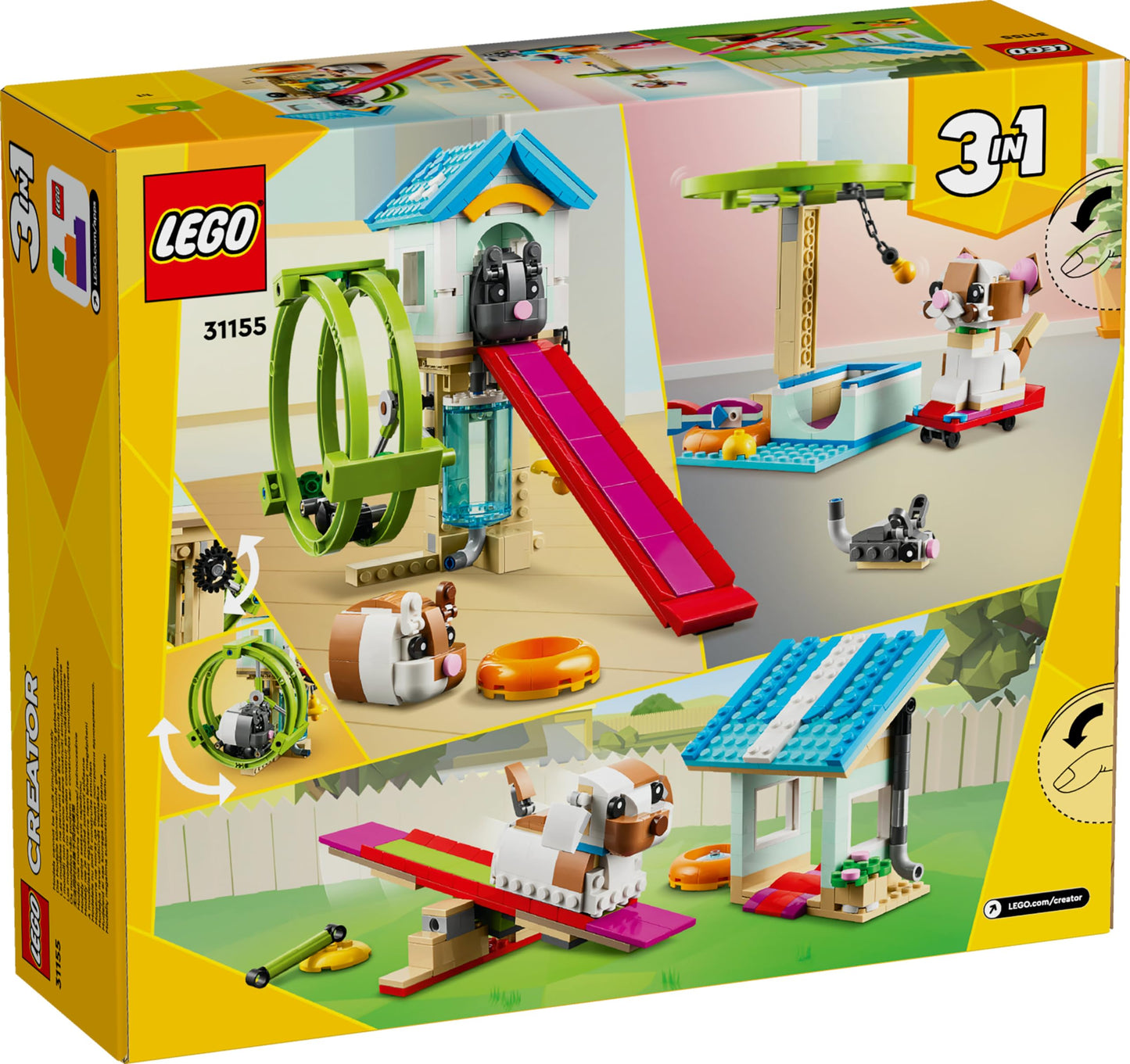 LEGO Creator 3-in-1 31155 Hamster Wheel | Build, Rebuild & Play
