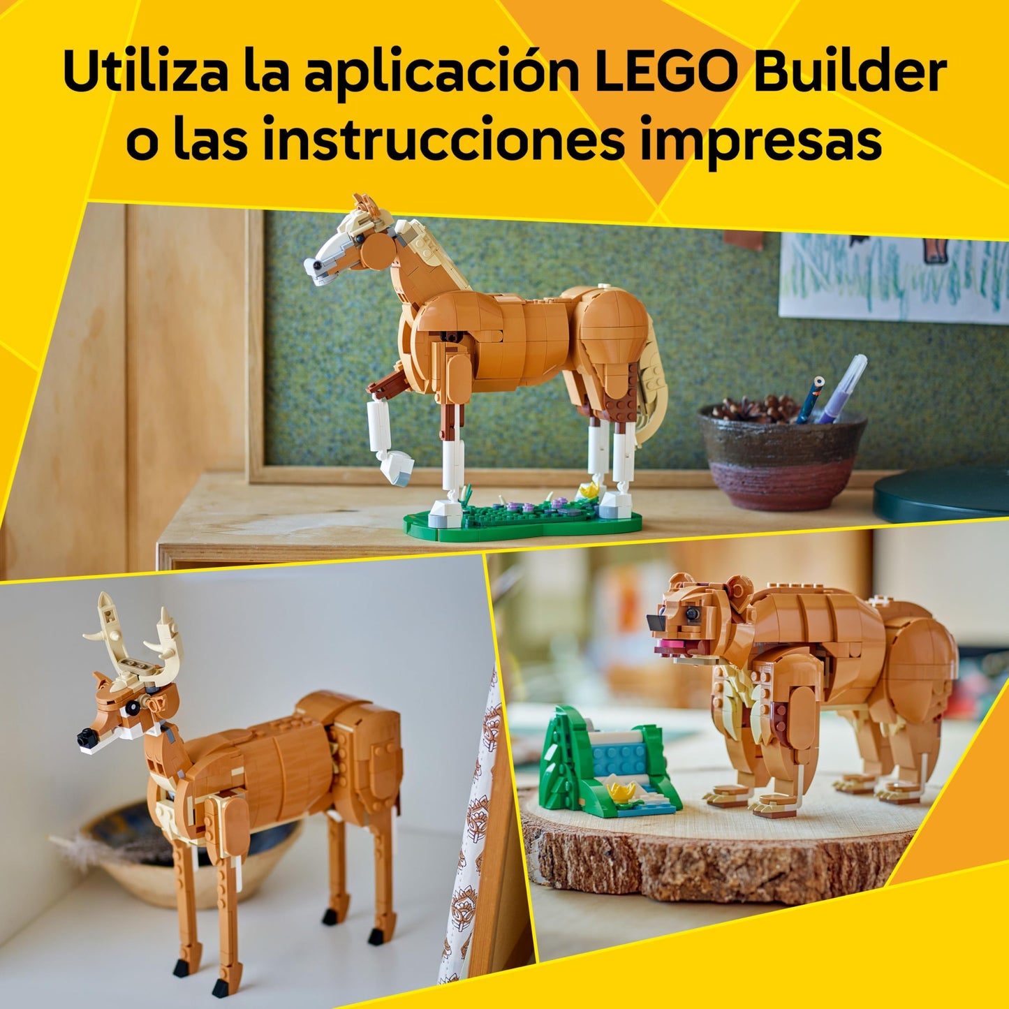 LEGO Creator 31166 Enjoyable Horse – 3-in-1 Build Set for Kids Aged 9+