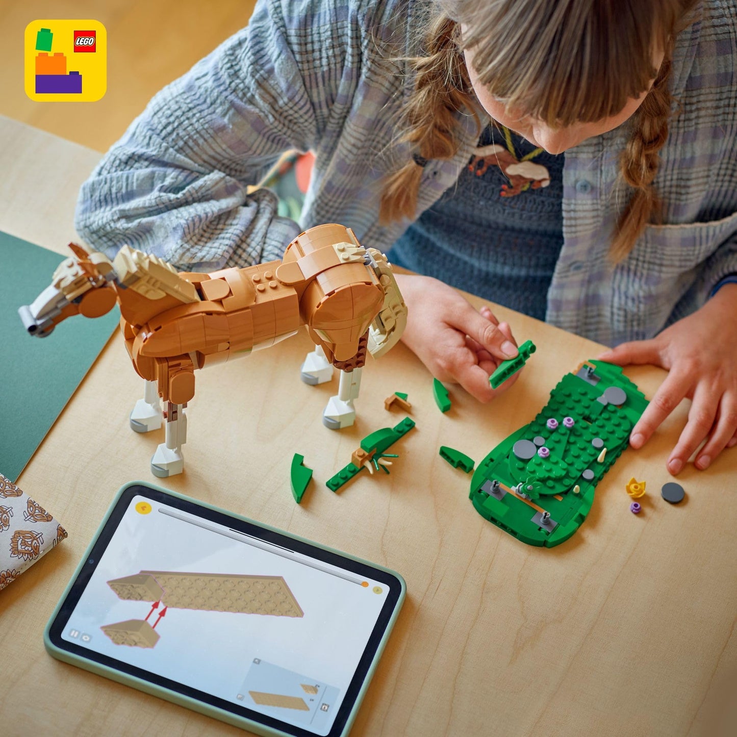 LEGO Creator 3-in-1 Beautiful Horse (31166) – 3 Animals in 1 Building Toy for Kids 9+
