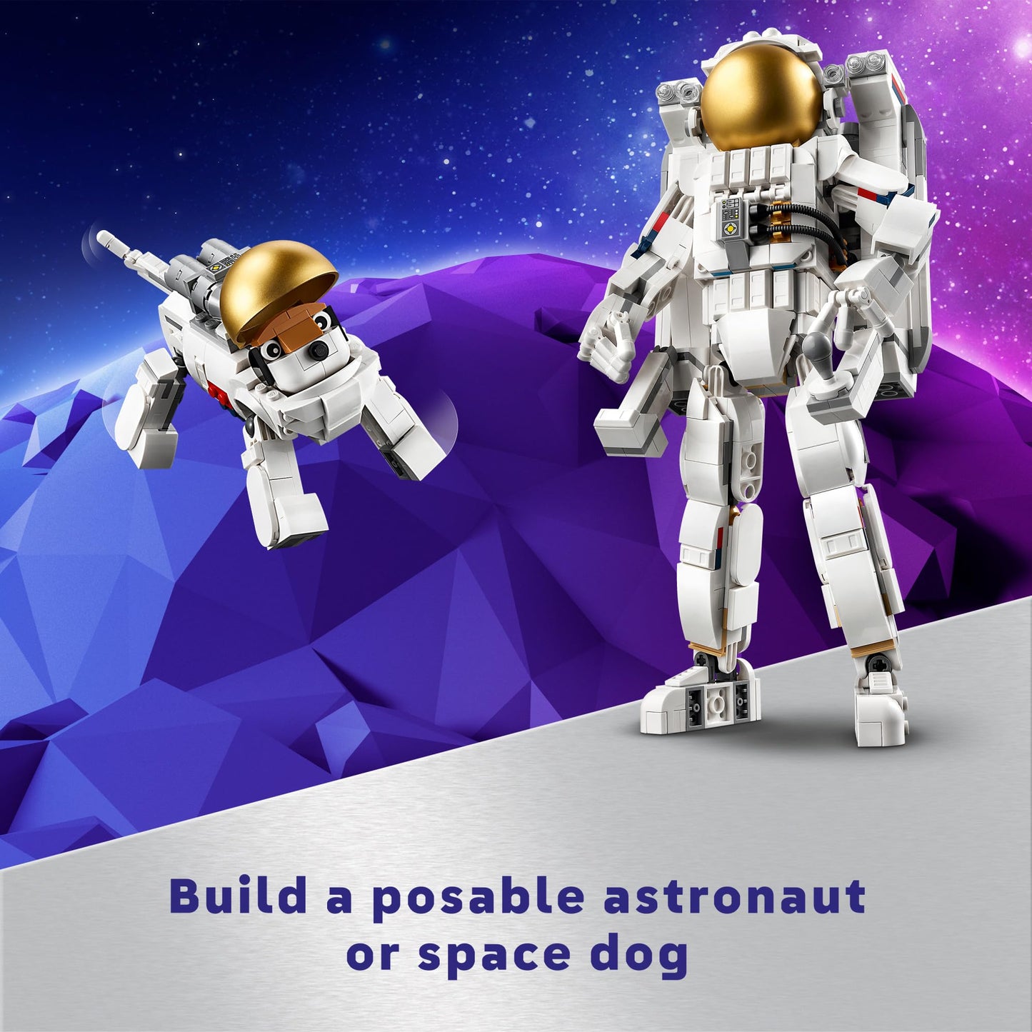 LEGO Creator 3-in-1 Space Astronaut Toy 31152 – Astronaut, Dog & Jet Set for Kids 9+
