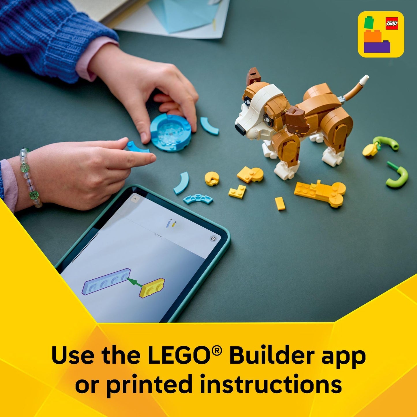 LEGO Creator 3-in-1 Cute Animals: Playful Puppy Dog (31382) – 3-in-1 Building Toy for Kids 8+
