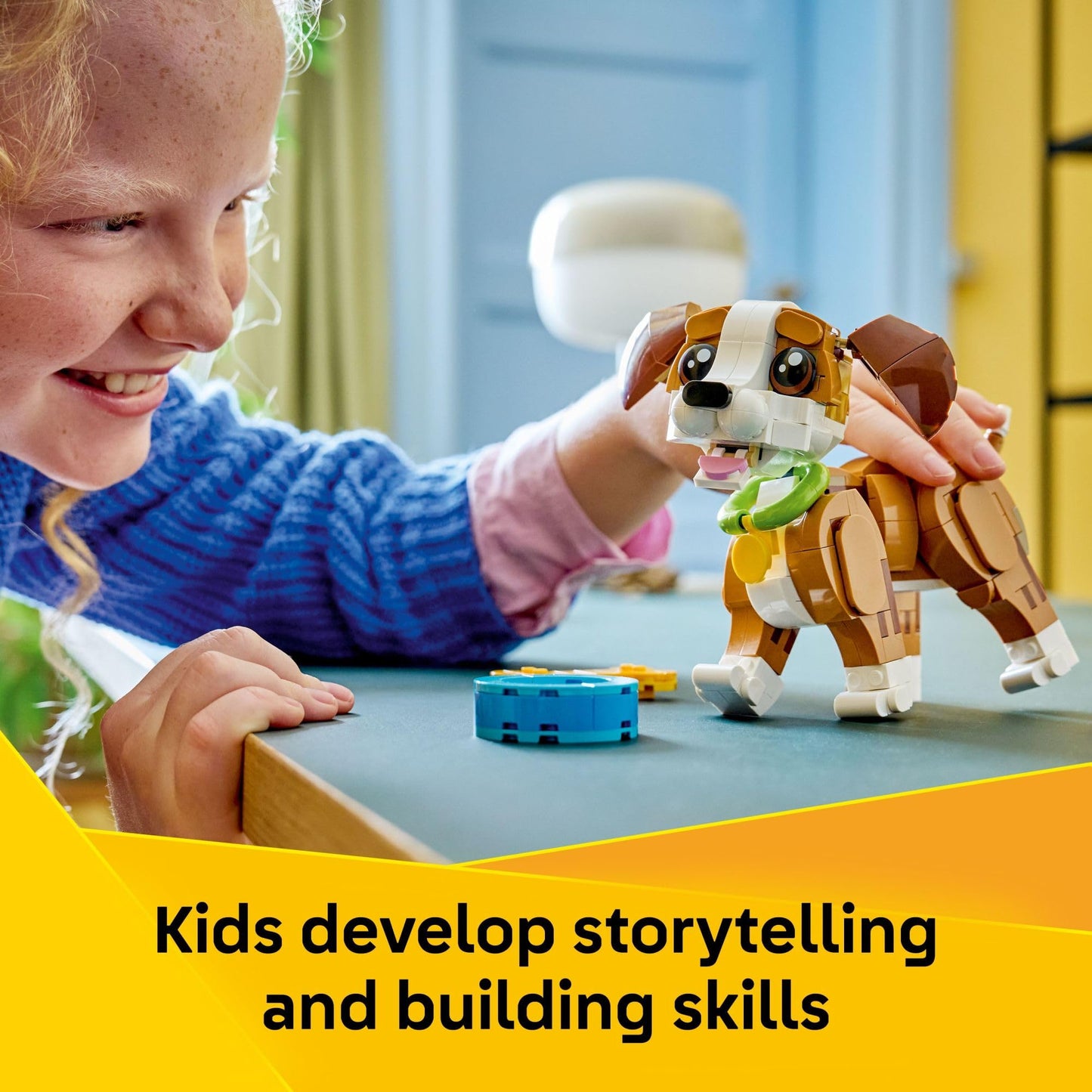 LEGO Creator 3-in-1 Cute Animals: Playful Puppy Dog (31382) – 3-in-1 Building Toy for Kids 8+