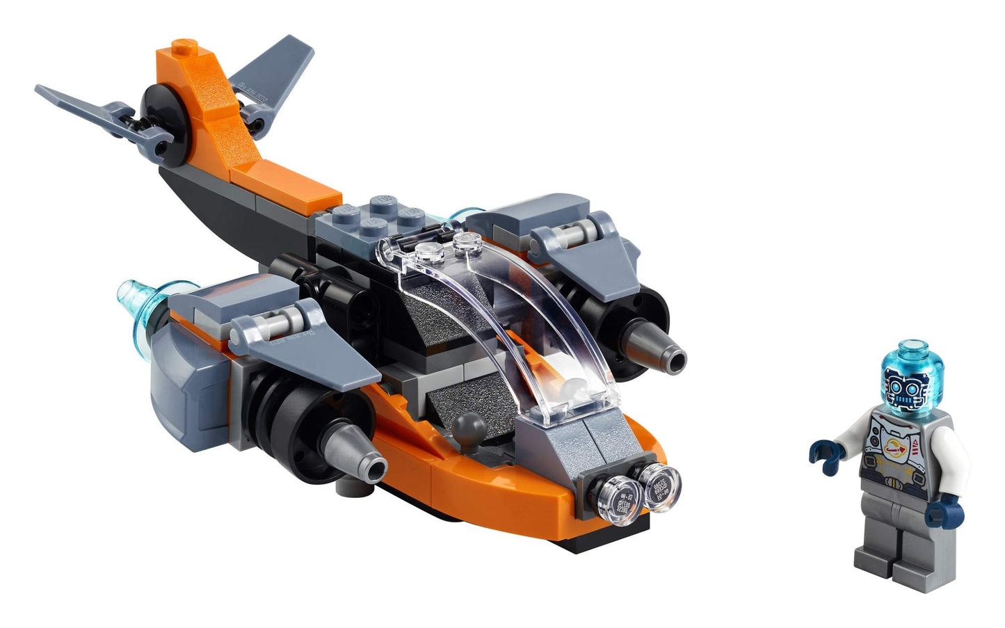 LEGO Creator 3in1 Cyber Drone 31111 | 3-in-1 Space Toy: Drone, Mech & Scooter