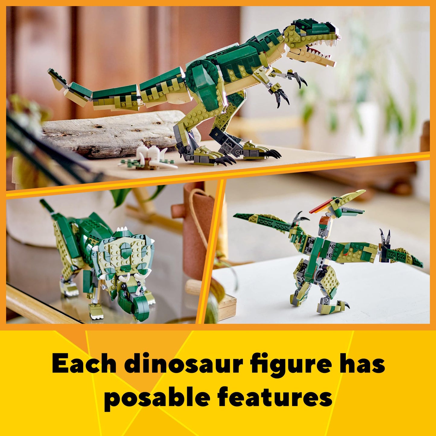 LEGO Creator 3-in-1 T. Rex Toy 31151 – 3 Builds for Kids 9+