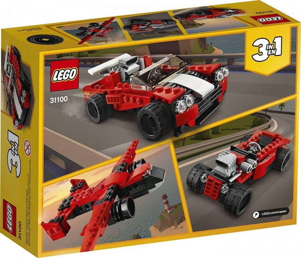 LEGO Creator 3-in-1 Sports Car Toy 31100 – 134 Pieces | 3-in-1 Building Kit