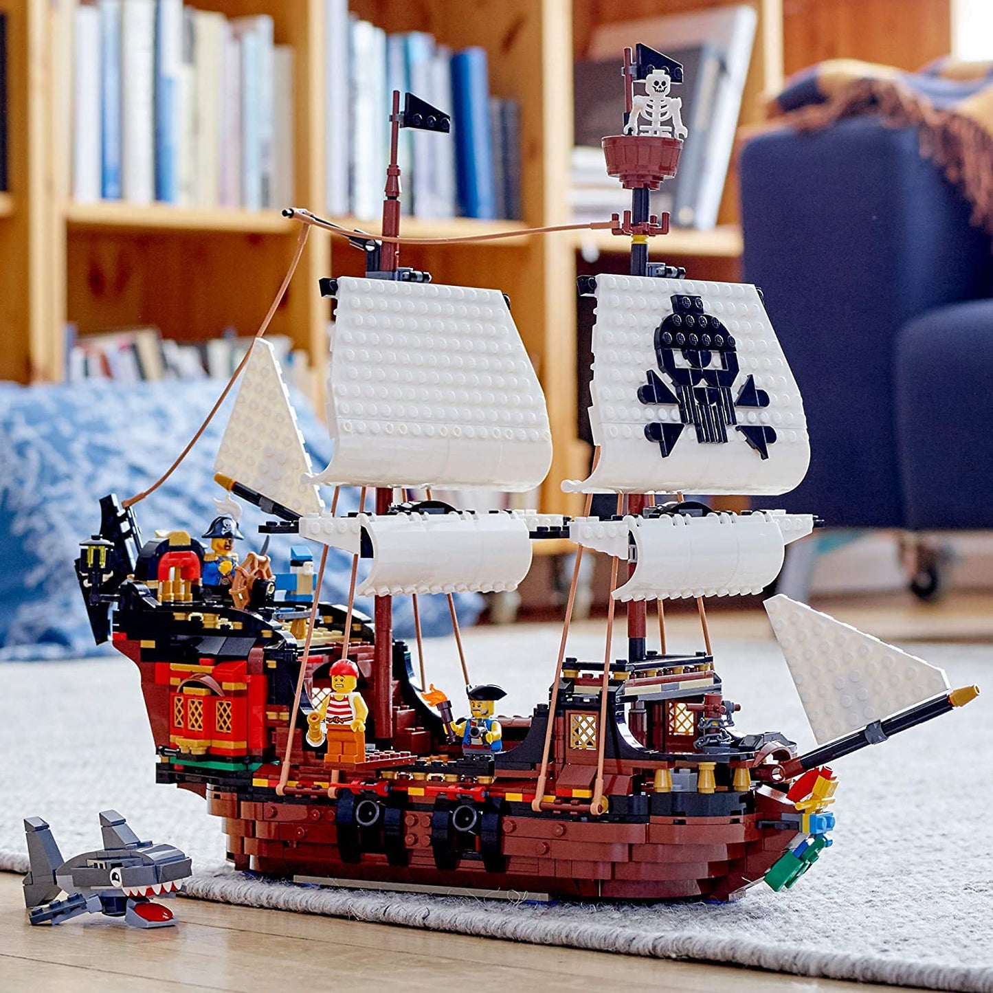 LEGO Creator 3in1 Pirate Ship (31109) – Build, Rebuild, and Explore Pirates' Inn or Skull Island