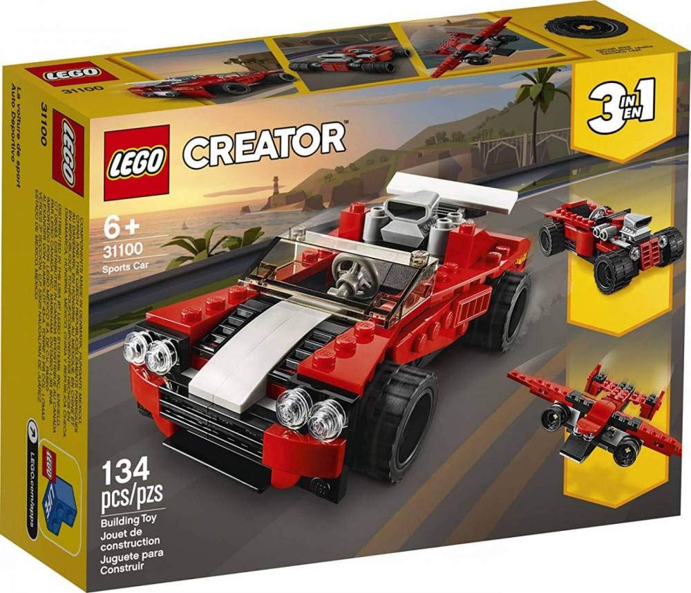 LEGO Creator 3-in-1 Sports Car Toy 31100 – 134 Pieces | 3-in-1 Building Kit