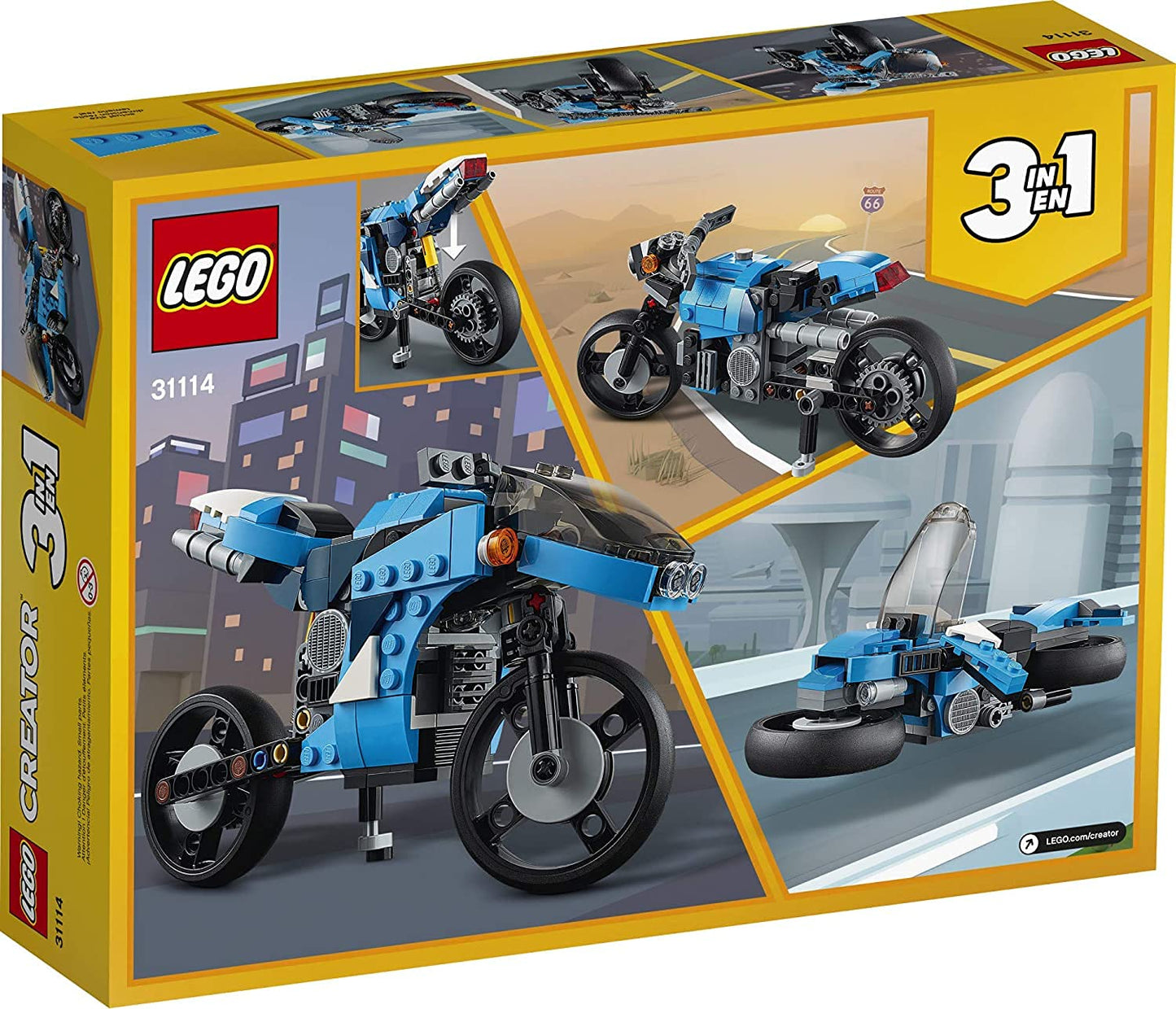 LEGO Creator 3in1 Superbike 31114 – 236 Pieces – 3 Models in 1