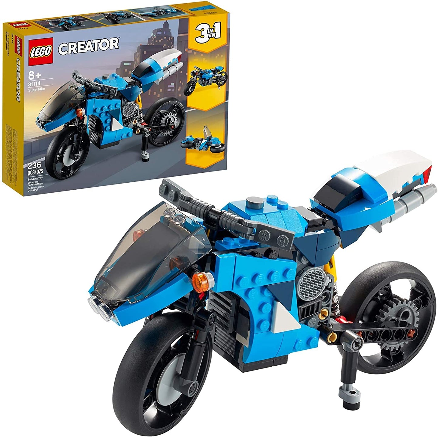 LEGO Creator 3in1 Superbike 31114 – 236 Pieces – 3 Models in 1