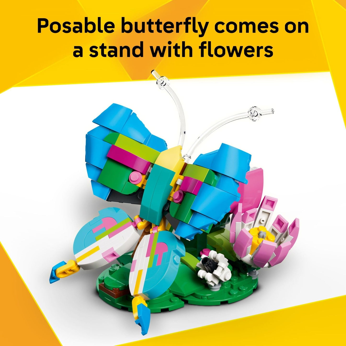LEGO Creator 3-in-1 Wild Animals: Colorful Hummingbird (31384) – Build a Hummingbird, Butterfly, or Tropical Fish