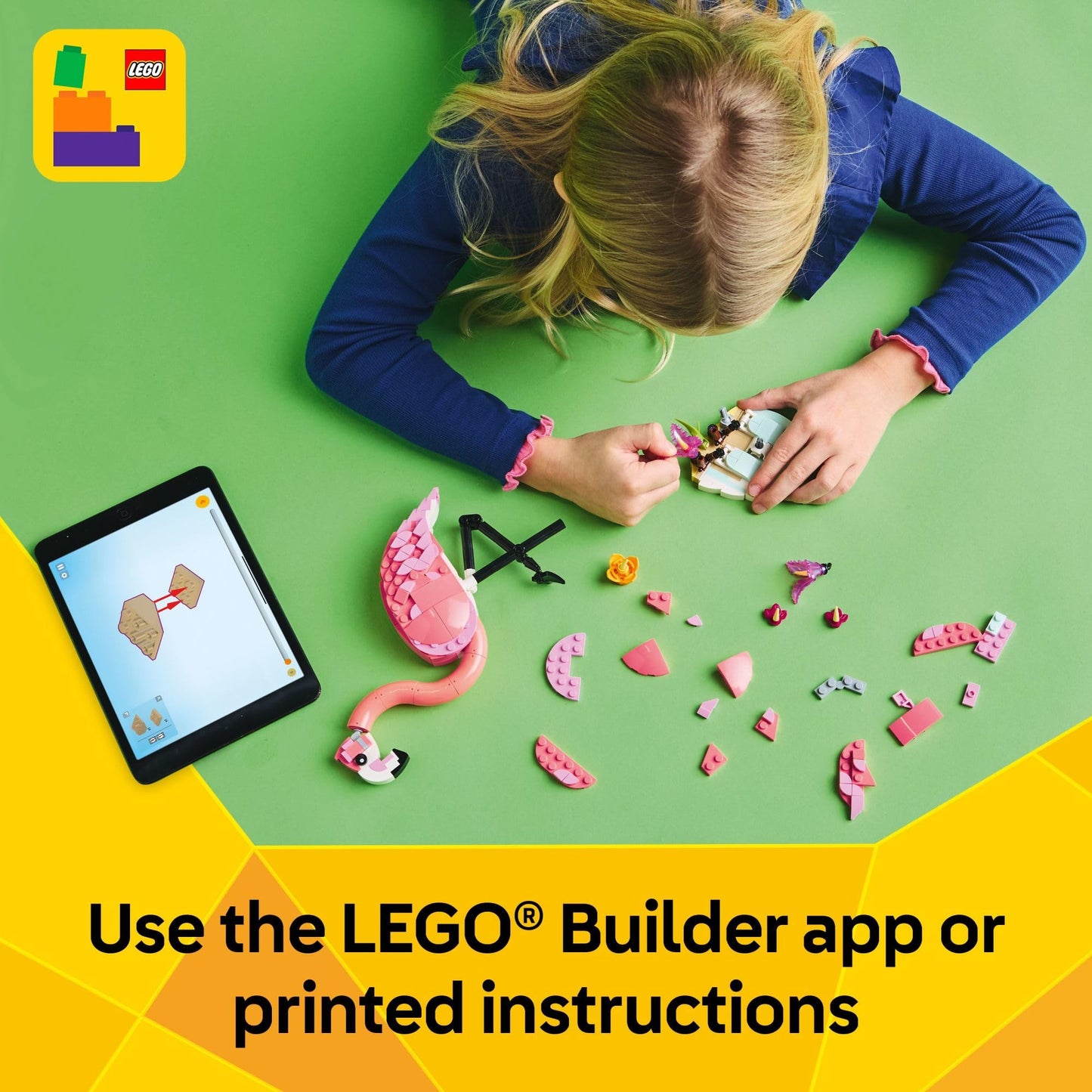 LEGO Creator 3 in 1 Wild Animals: Pink Flamingo, Cockatoo, or Axolotl | 288-Piece Building Toy for Kids 8+