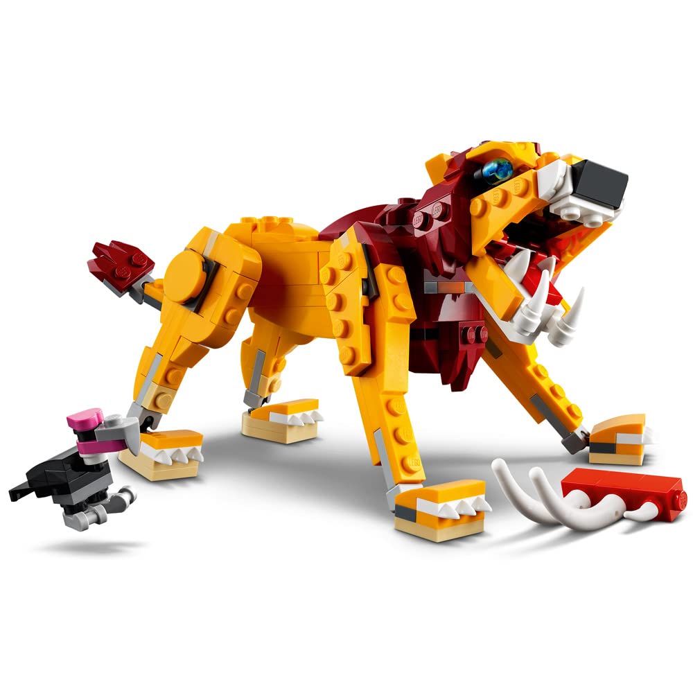 LEGO Creator 3in1 Wild Lion 31112 – 3-in-1 Animal Building Kit for Kids (224 Pieces)