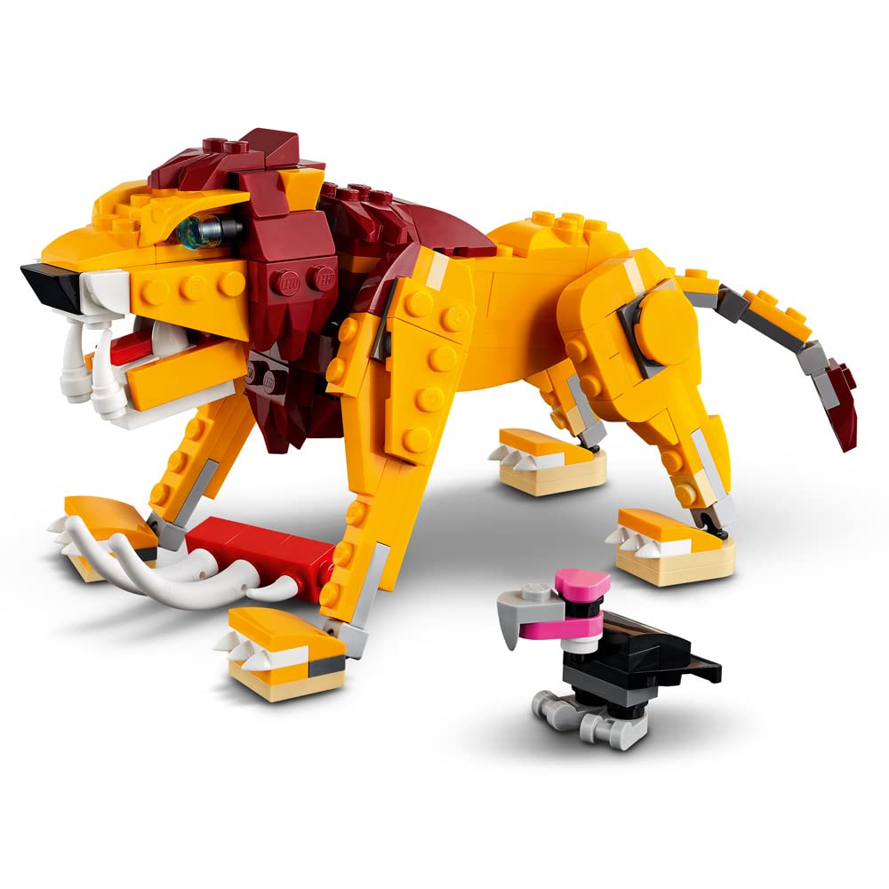 LEGO Creator 3in1 Wild Lion 31112 – 3-in-1 Animal Building Kit for Kids (224 Pieces)