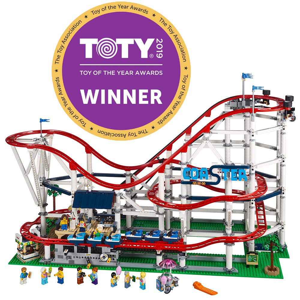 LEGO Creator Expert Roller Coaster 10261 Building Kit (4124 Pieces) – Fully Functional Fairground Model