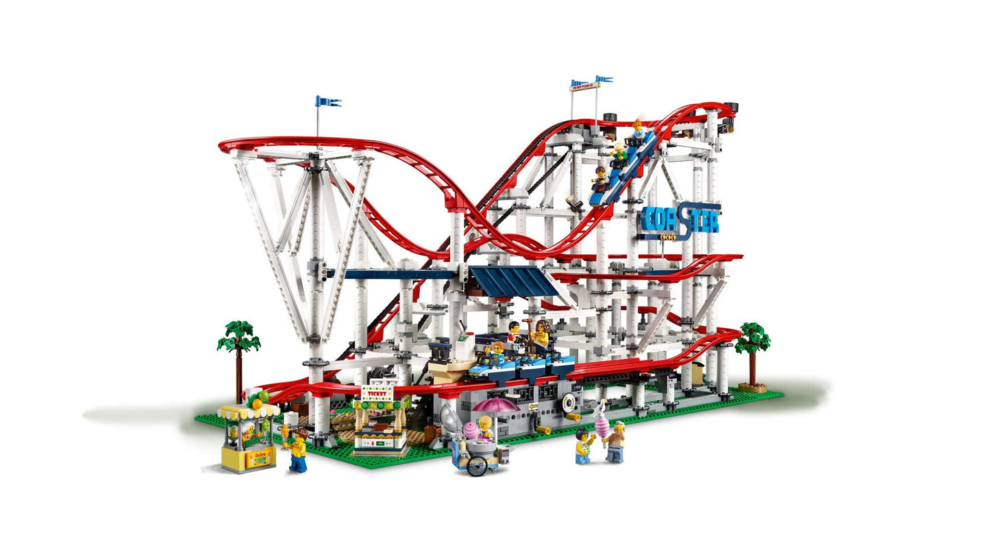 LEGO Creator Expert Roller Coaster 10261 Building Kit (4124 Pieces) – Fully Functional Fairground Model