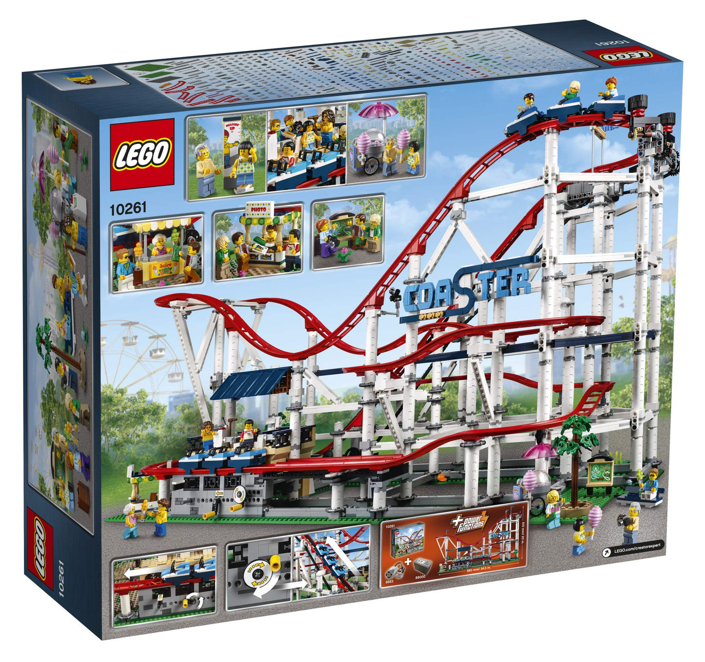 LEGO Creator Expert Roller Coaster 10261 Building Kit (4124 Pieces) – Fully Functional Fairground Model