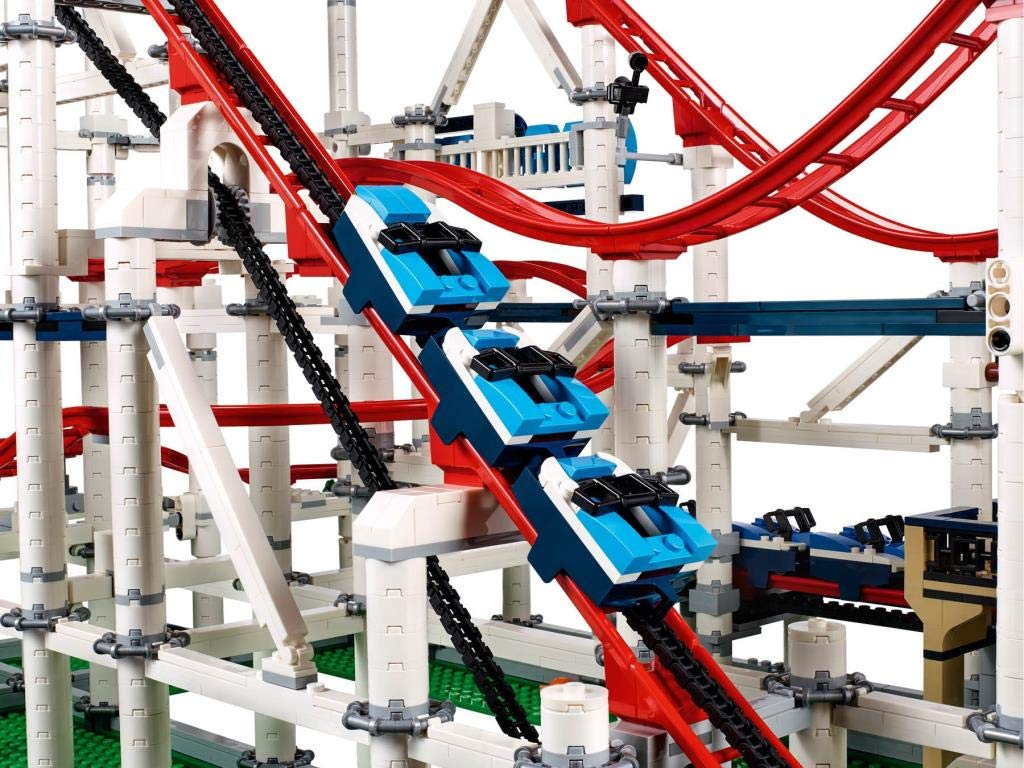 LEGO Creator Expert Roller Coaster 10261 Building Kit (4124 Pieces) – Fully Functional Fairground Ride