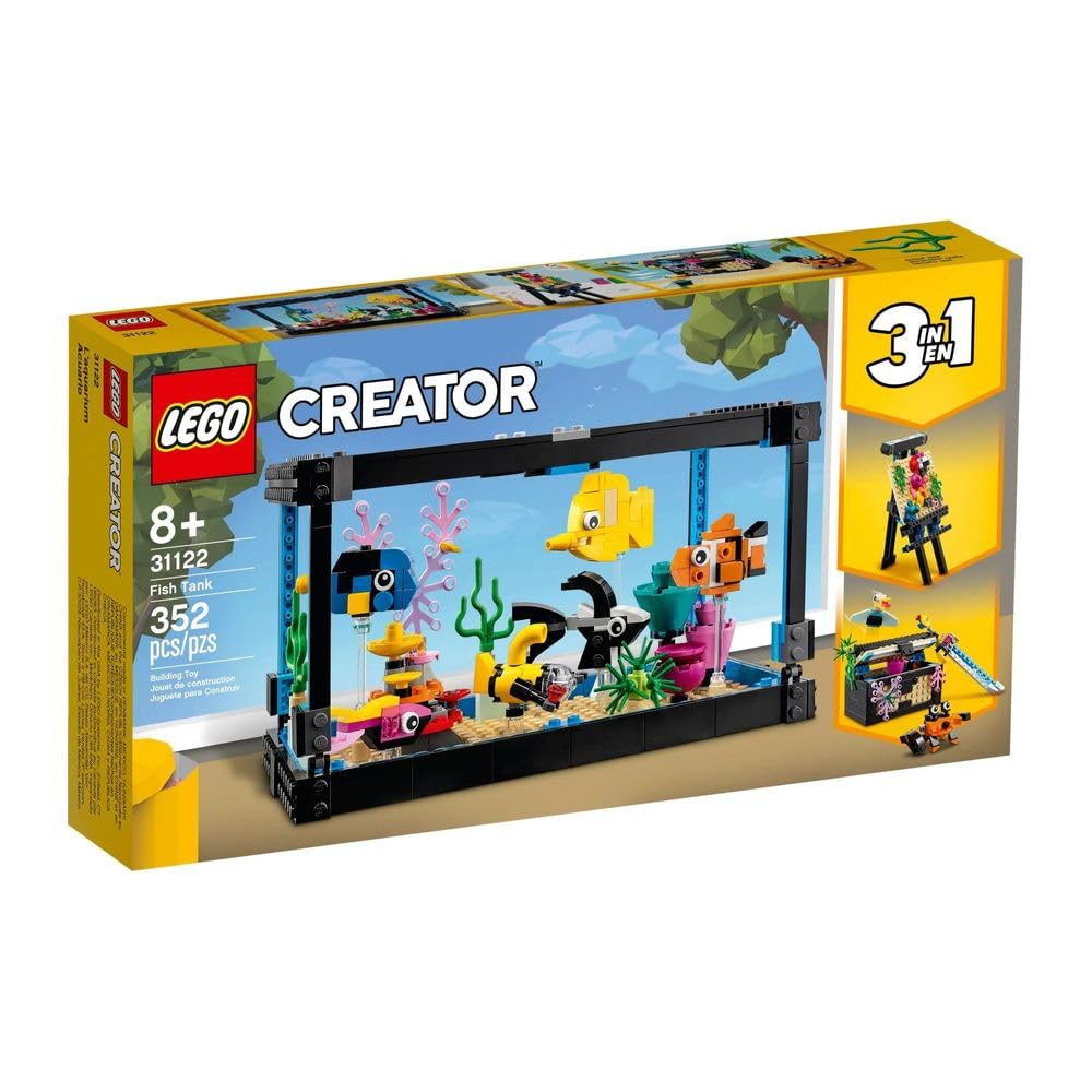 LEGO Creator Fish Tank 31122 Exclusive 3-in-1 Building Set | Creative Aquarium Build