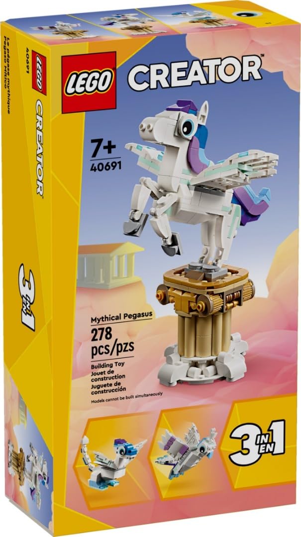 LEGO Creator 3in1 Mythical Pegasus (40691) – 278-Piece Buildable Toy