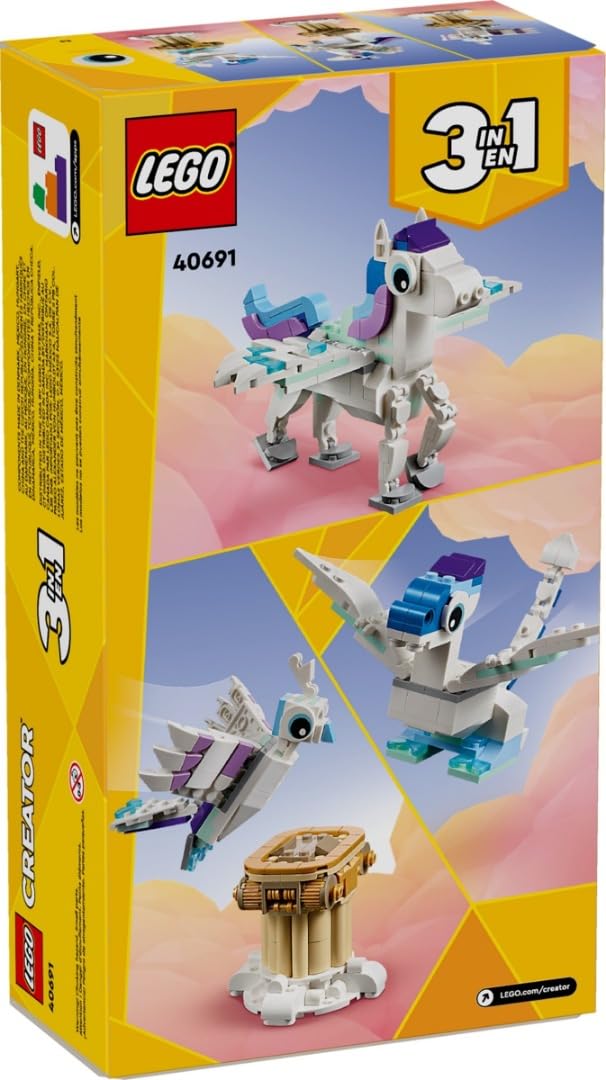 LEGO Creator 3in1 Mythical Pegasus (40691) – 278-Piece Buildable Toy