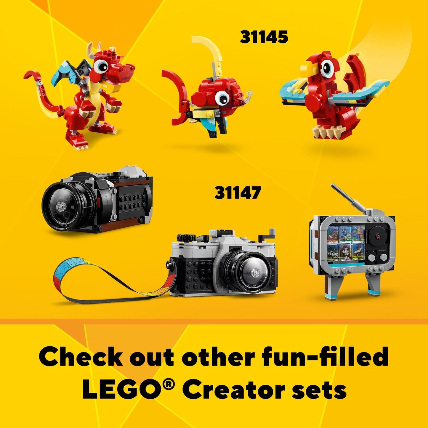LEGO Creator 3in1 Flatbed Truck with Helicopter (31146) – 3-in-1 Plane, Hot Rod & SUV | Gift for Kids Aged 7+