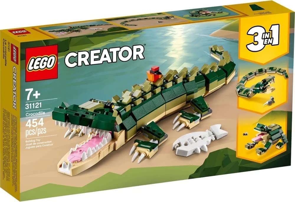 LEGO Creator 3-in-1 Crocodile 31121 Building Toy – 454 Pieces