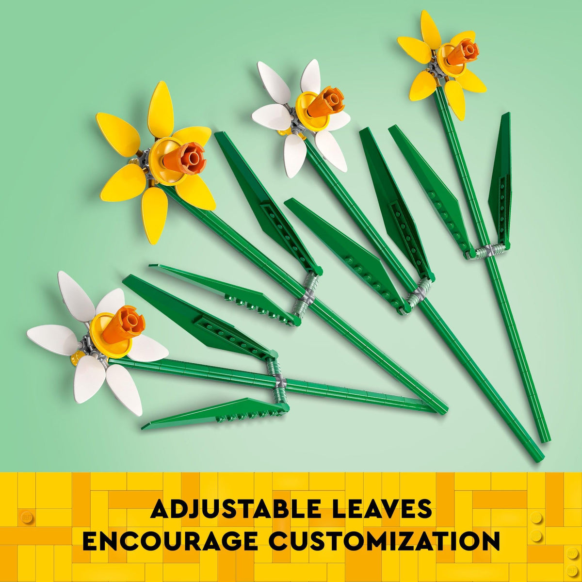LEGO Daffodils 40747 - Buildable Flower Bouquet for Kids 8+ | Decorative Gift