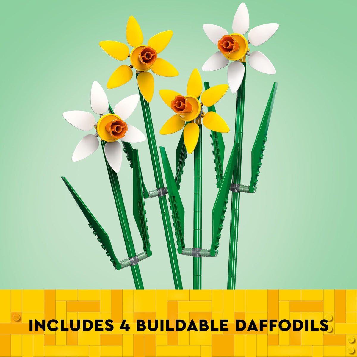 LEGO Daffodils 40747 - Buildable Flower Bouquet for Kids 8+ | Decorative Gift