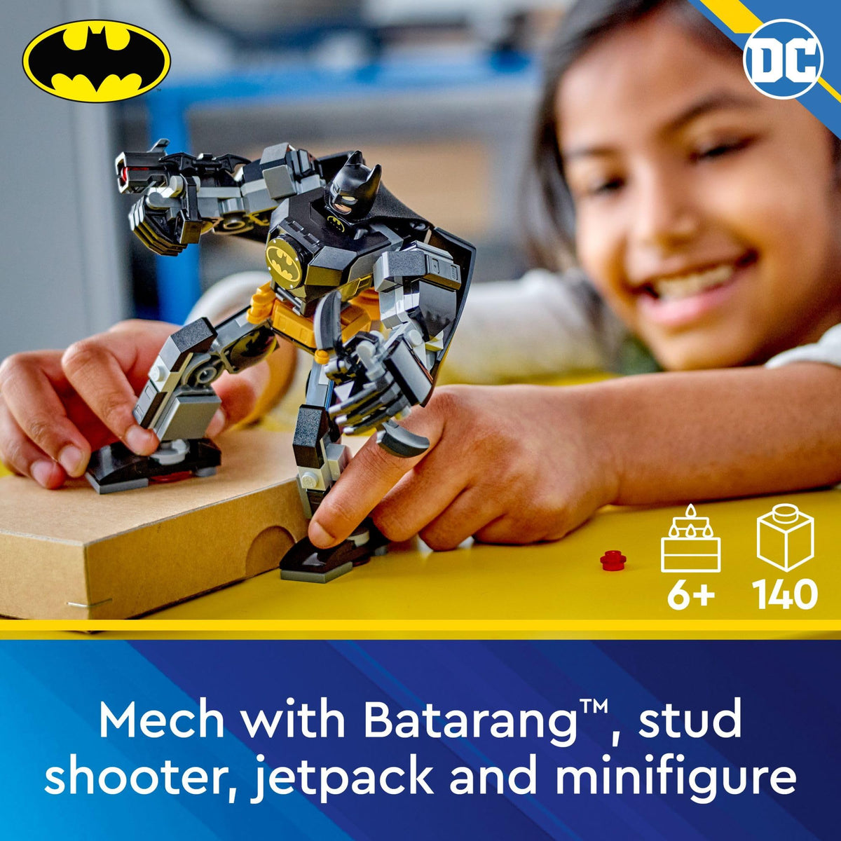 LEGO DC Batman: Batman Mech Armor 76270 – Collectible Mech Toy with Minifigure