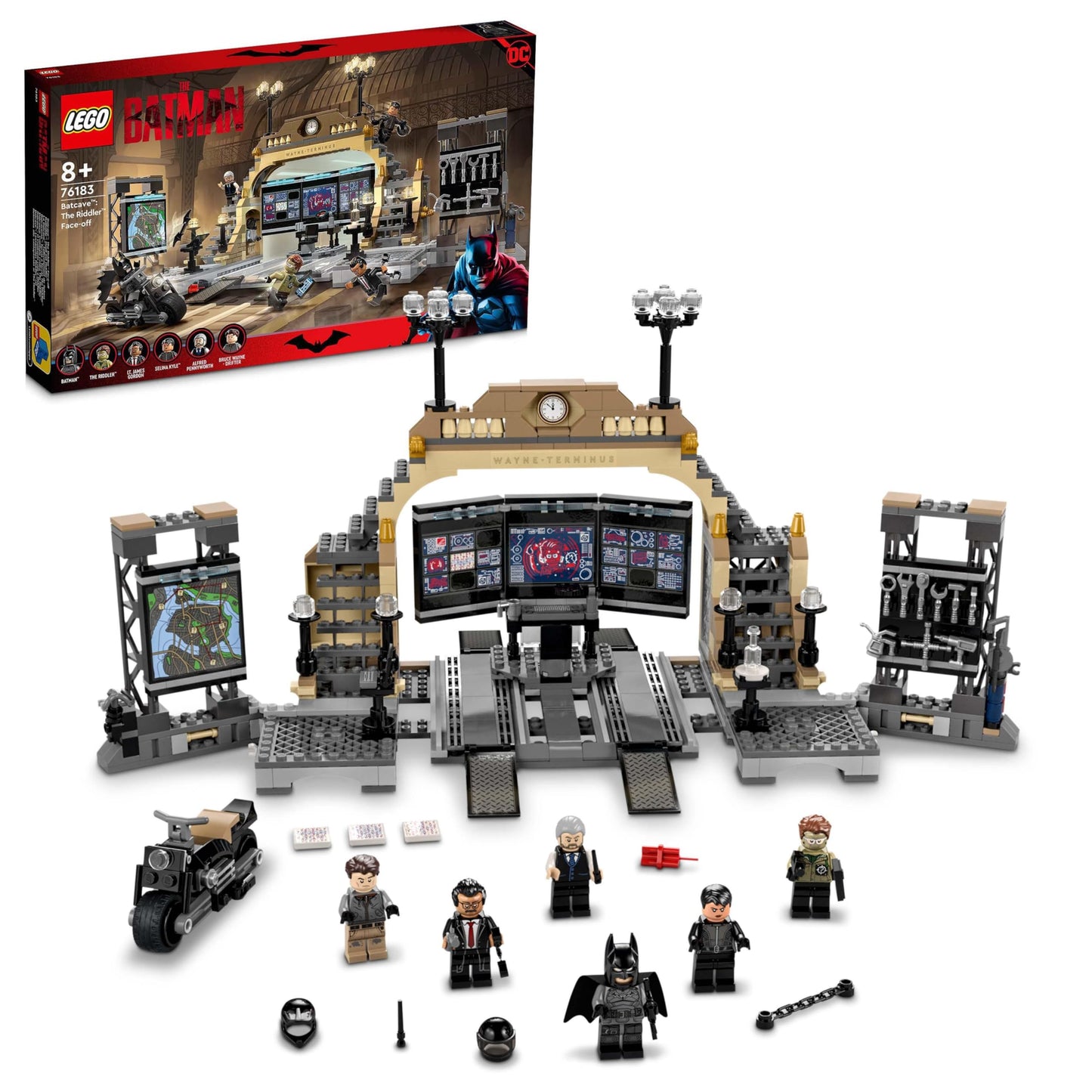 LEGO DC Batman Batcave: The Riddler Face-Off 76183 | 581-Piece Building Kit for Ages 8+