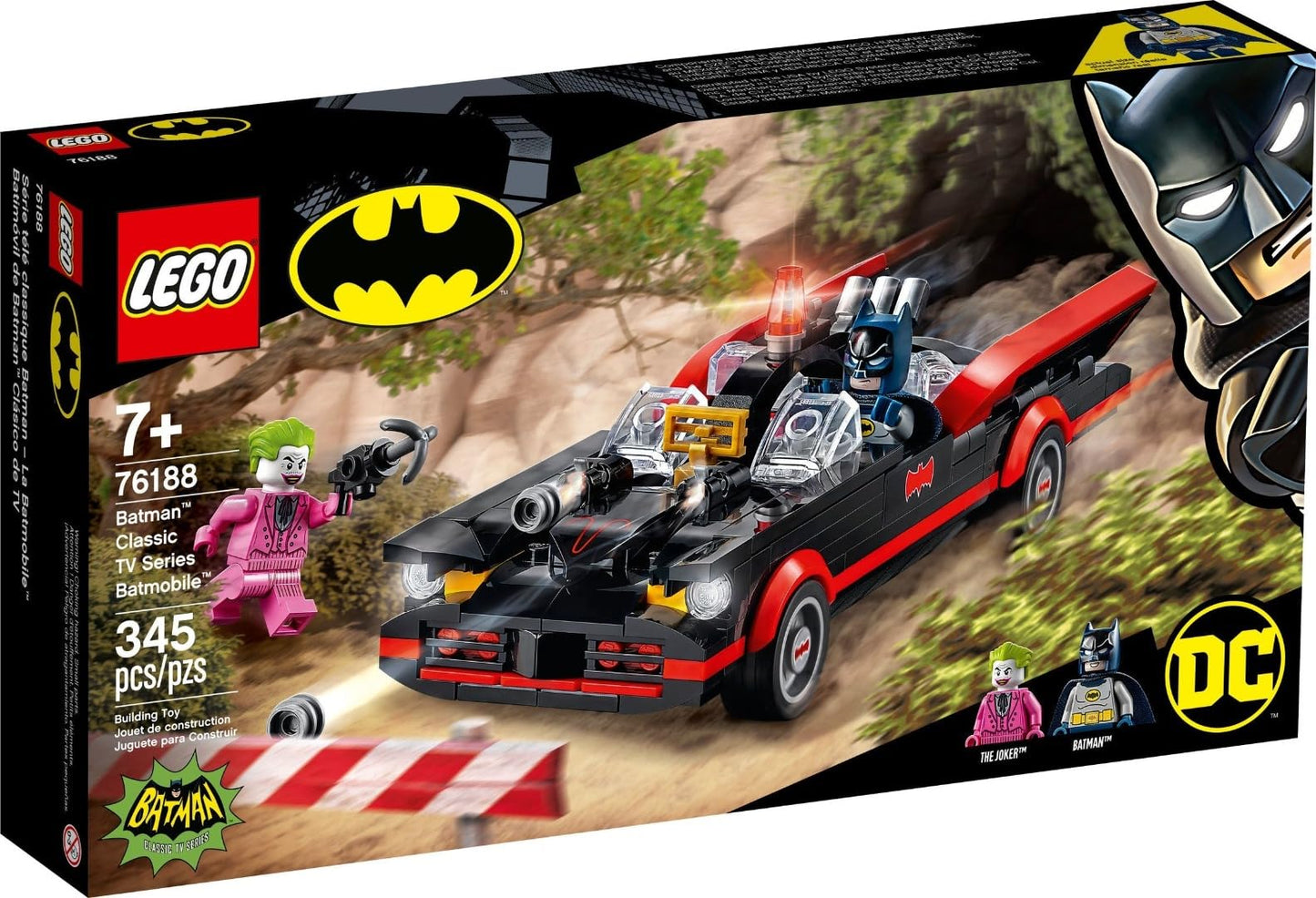 LEGO DC Batman Batmobile 76188 Building Toy (345 Pieces) | Classic TV Series