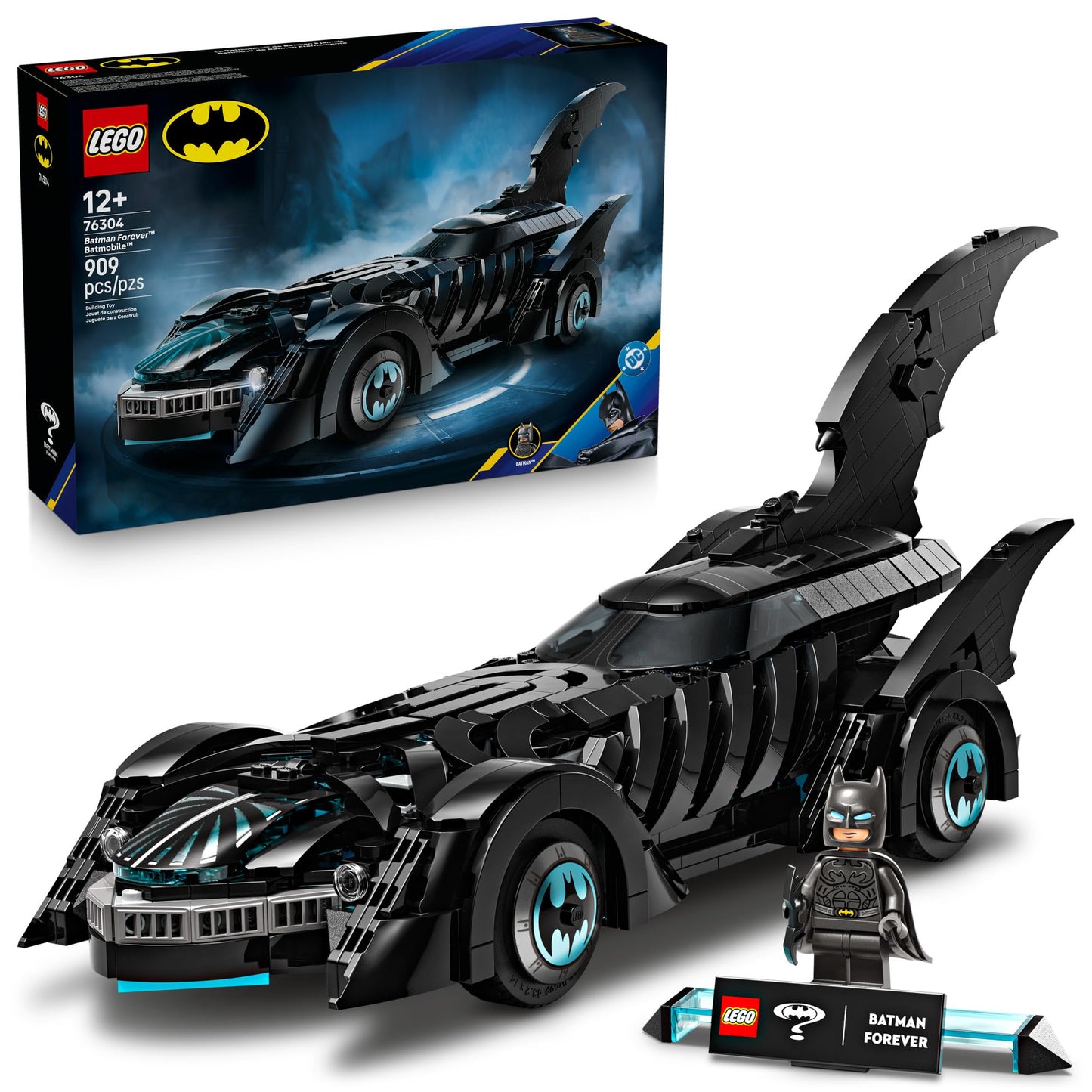 LEGO DC Batman Forever Batmobile 76304 – 909-Piece Building Toy with Minifigure