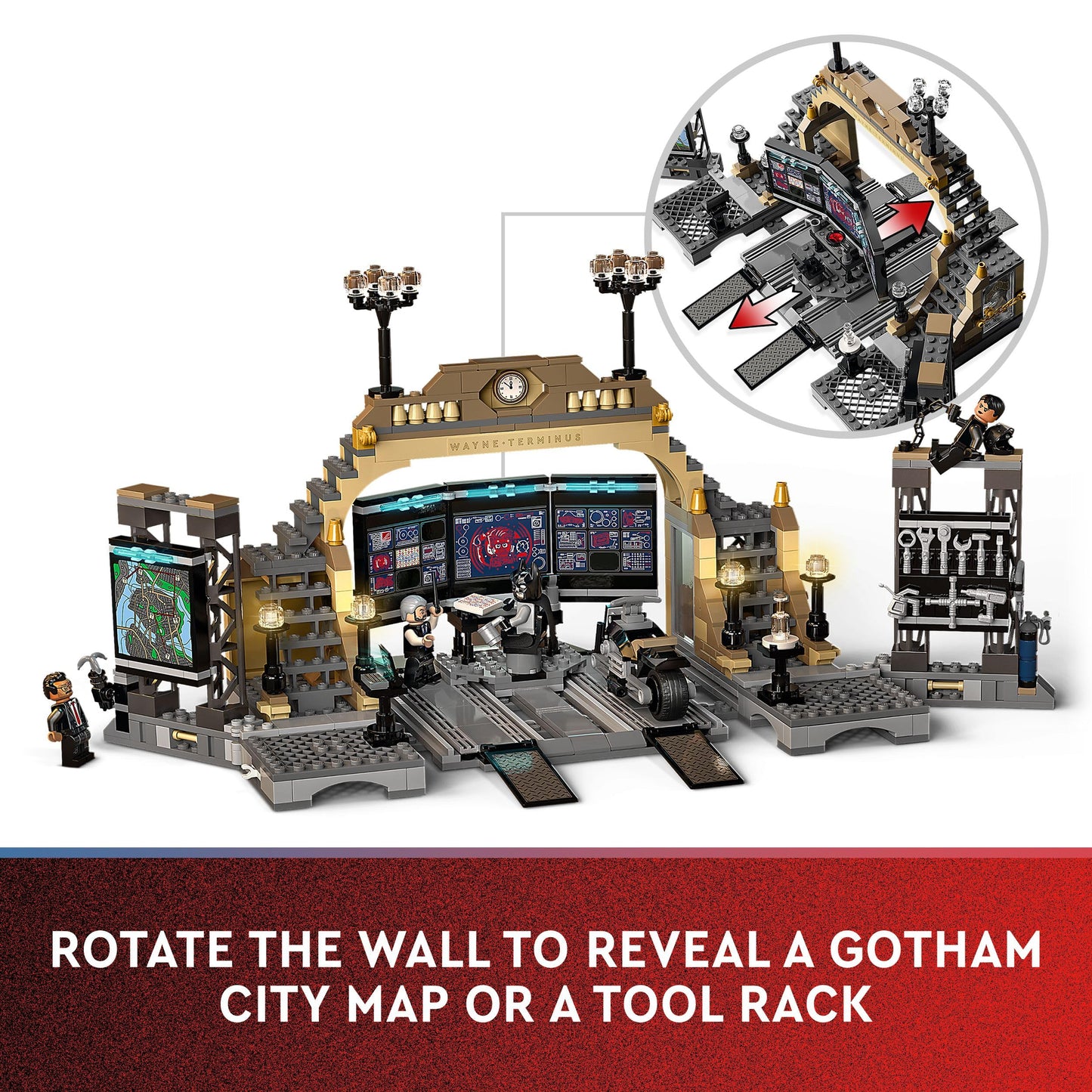LEGO DC Batman Batcave: The Riddler Face-Off 76183 | 581-Piece Building Kit for Ages 8+