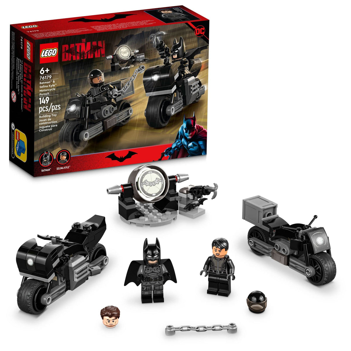 LEGO DC Batman: Batman & Selina Kyle Motorcycle Pursuit 76179 | 149 Pieces for Kids Aged 6+