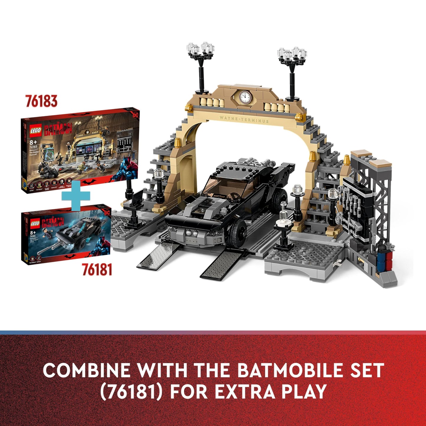 LEGO DC Batman Batcave: The Riddler Face-Off 76183 | 581-Piece Building Kit for Ages 8+