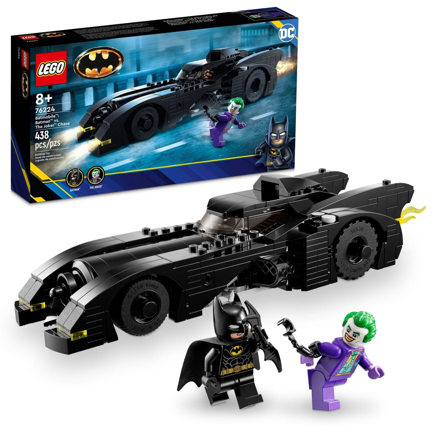 LEGO DC Batmobile 76224: Batman vs The Joker Chase – 438 Pieces