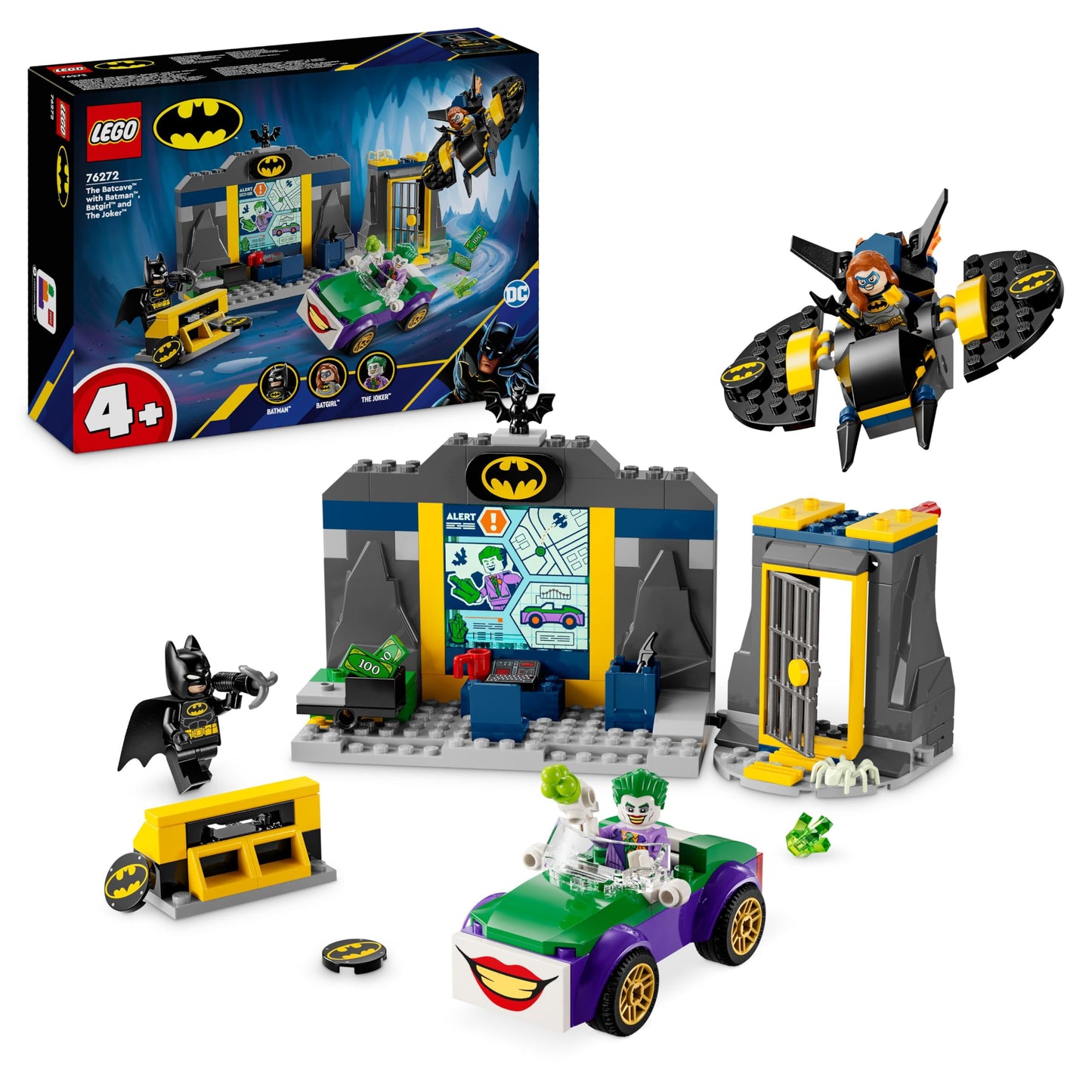 LEGO DC Super Heroes Batcave 76272 – Batman, Batgirl & The Joker | 4+ Building Toy