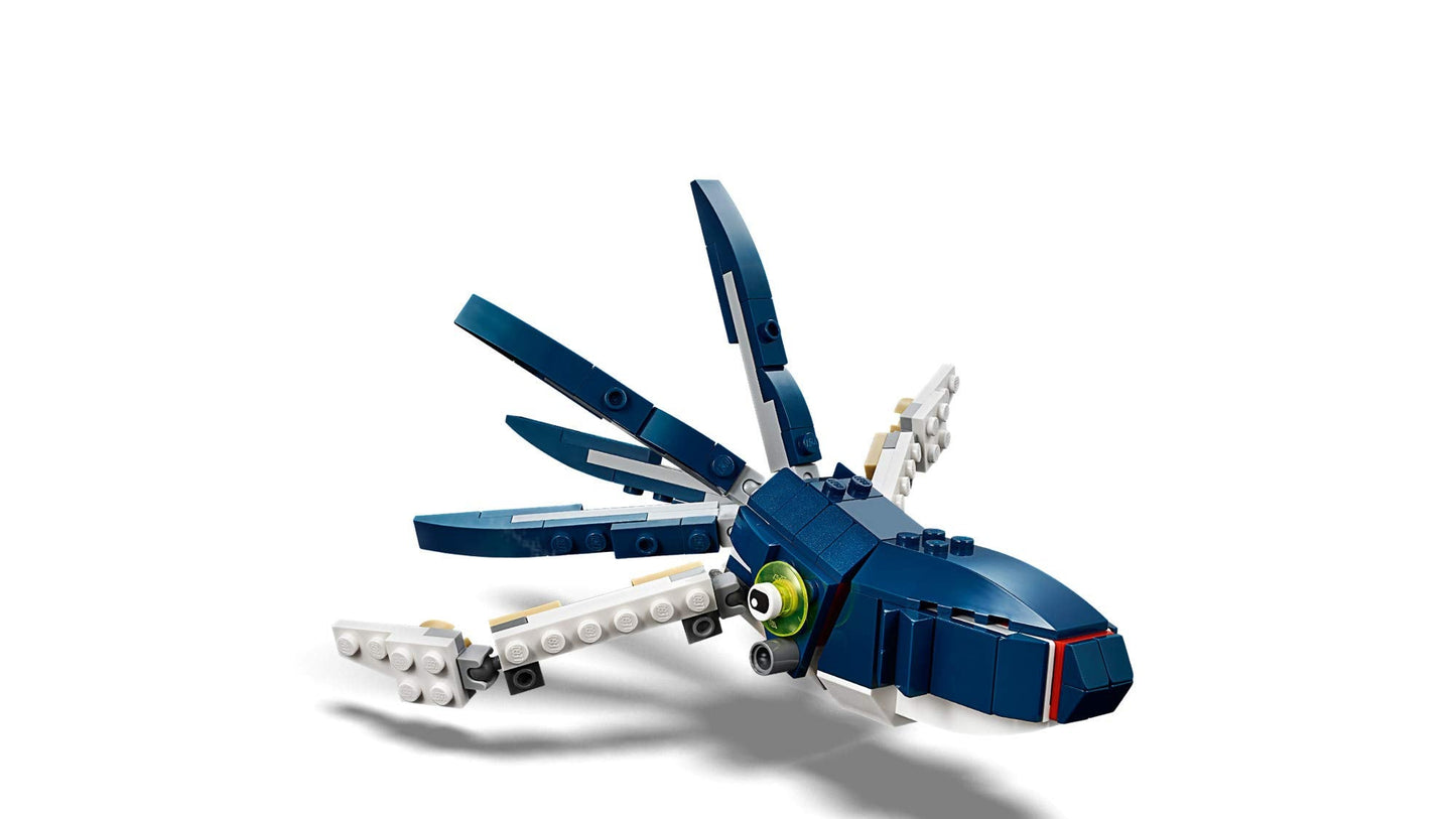 LEGO Creator 3-in-1 Deep Sea Creatures (31088) | Shark, Crab, Squid & Angler Fish
