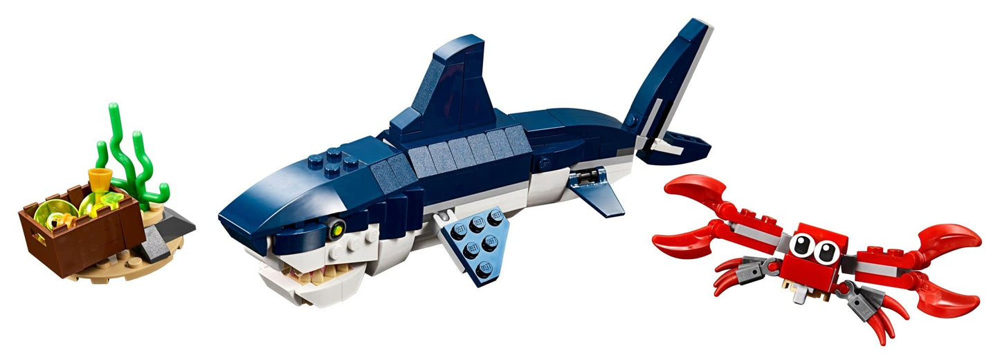 LEGO Creator 3-in-1 Deep Sea Creatures (31088) | Shark, Crab, Squid & Angler Fish