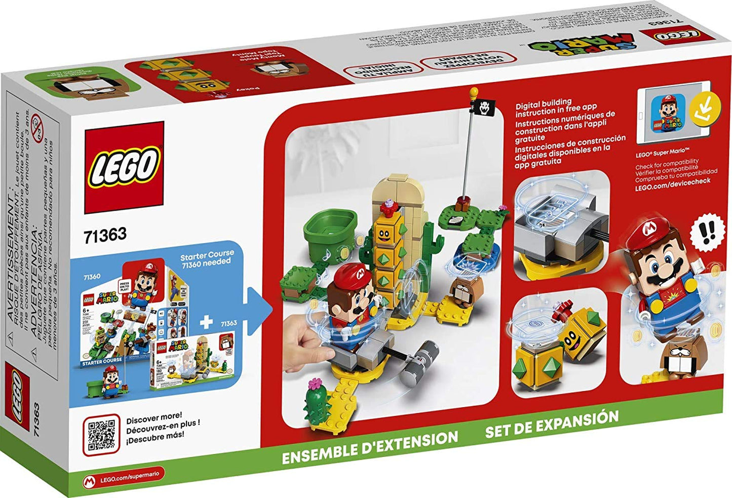 LEGO Super Mario Desert Pokey Expansion Set 71363 – Creative Desert Challenge for The Adventures with Mario Starter Course