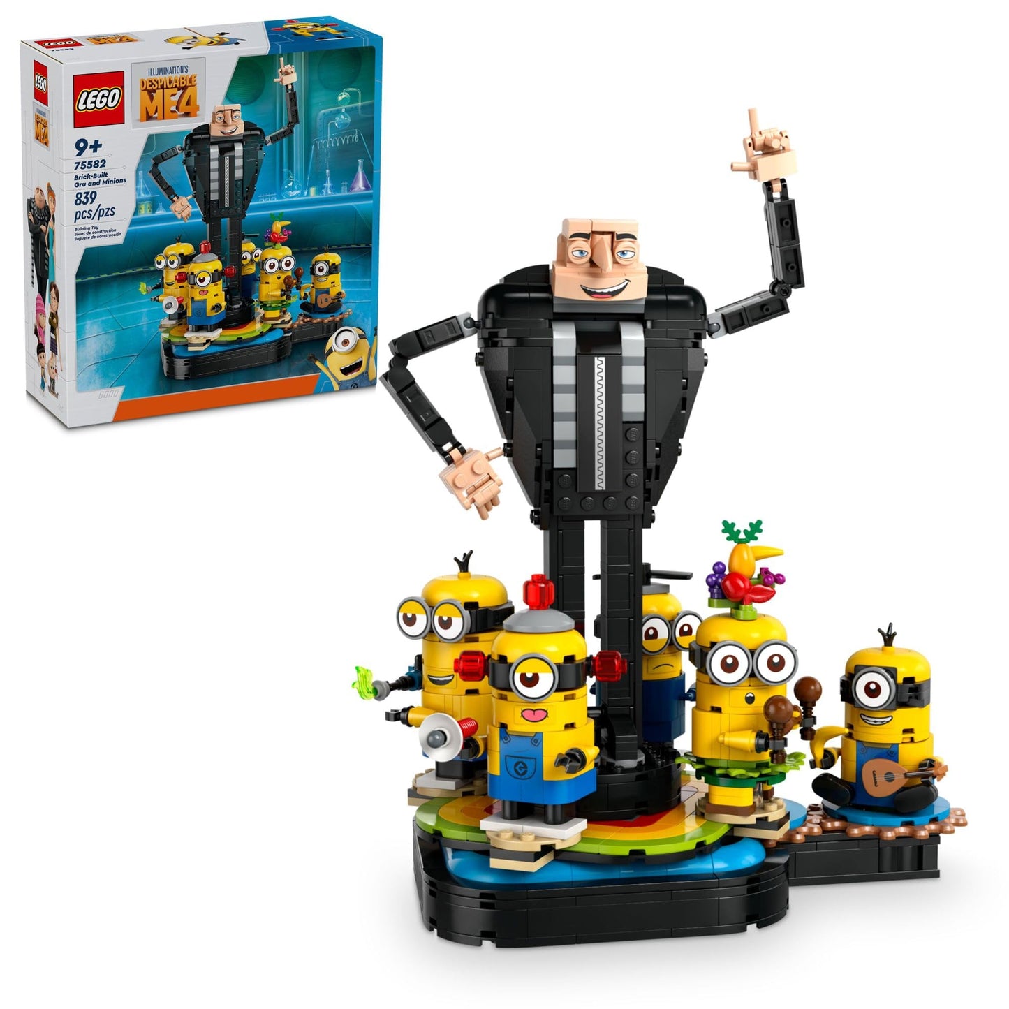 LEGO Despicable Me 4 Gru & Minions Figure 75582 – Buildable Dancing Minions Toy