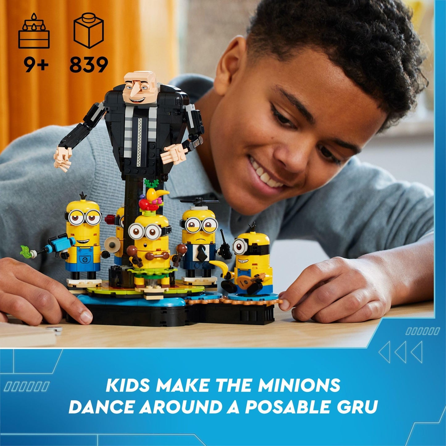 LEGO Despicable Me 4 Gru & Minions Figure 75582 – Buildable Dancing Minions Toy