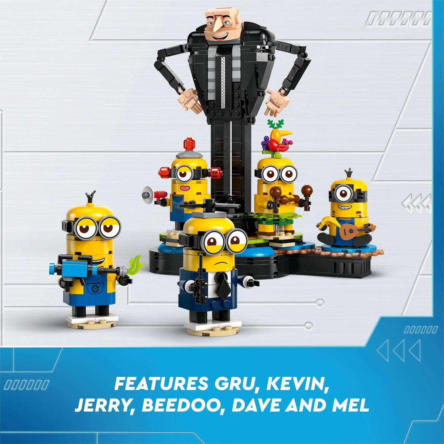 LEGO Despicable Me 4 Gru & Minions Figure 75582 – Buildable Dancing Minions Toy