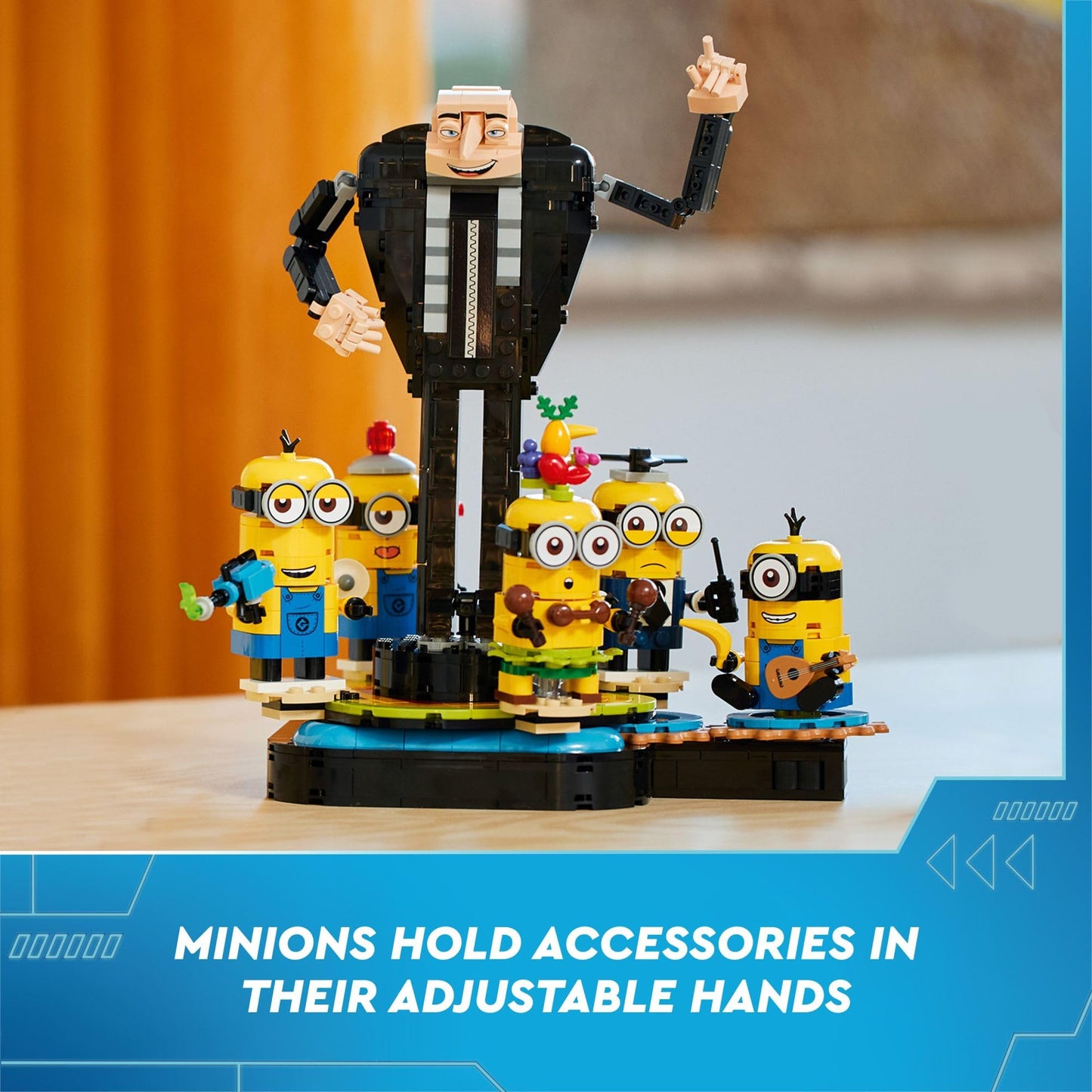 LEGO Despicable Me 4 Gru & Minions Figure 75582 – Buildable Dancing Minions Toy