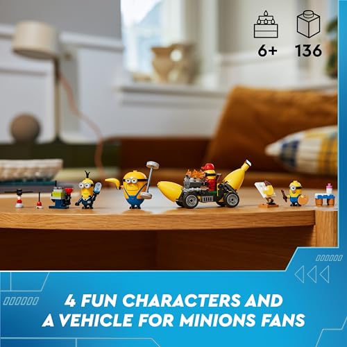 LEGO Despicable Me 4 Minions Banana Car Playset 75580 | Creative Minions Gift