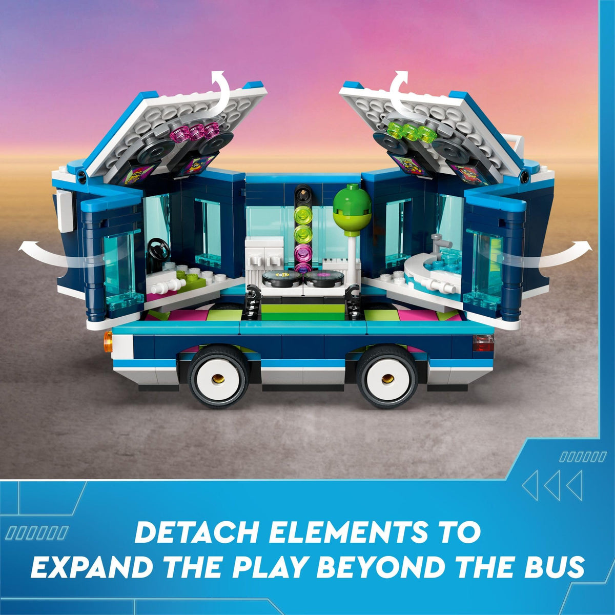 LEGO Despicable Me 4 Minions’ Music Party Bus 75581 – Creative 379-Piece Toy for Kids Aged 7+
