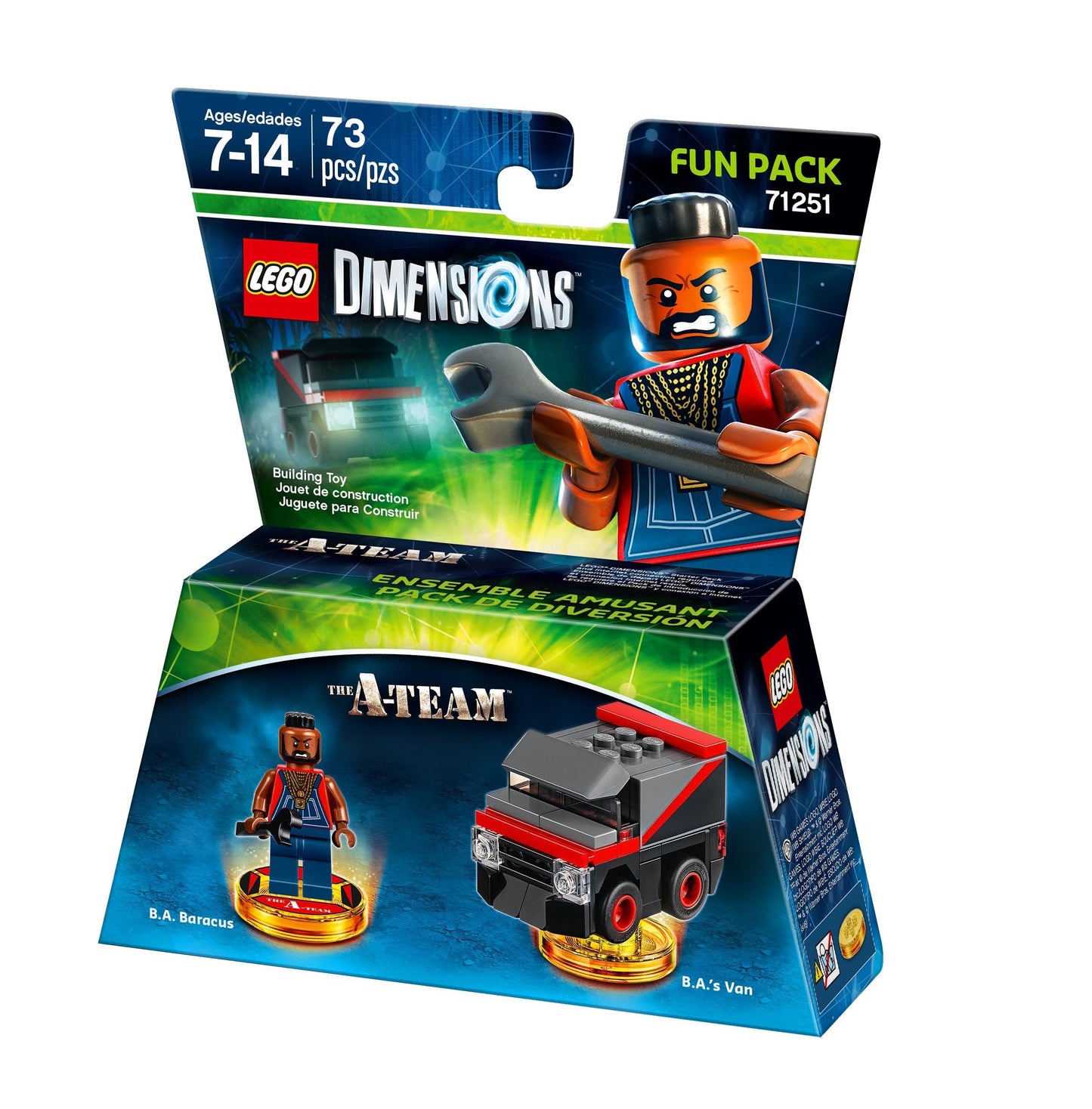 LEGO Dimensions B.A. Baracus Fun Pack – Not Machine Specific | A-Team Hero & 3-in-1 Vehicle