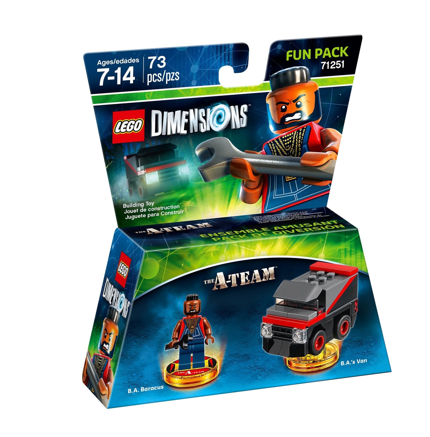 LEGO Dimensions B.A. Baracus Fun Pack – Not Machine Specific | A-Team Hero & 3-in-1 Vehicle