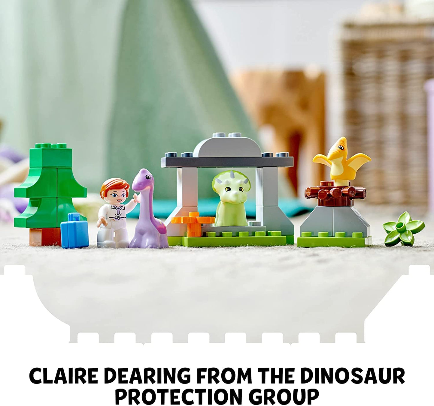LEGO DUPLO Jurassic World Dinosaur Nursery 10938 – Baby Dinosaurs & Claire Dearing | For Toddlers 2+