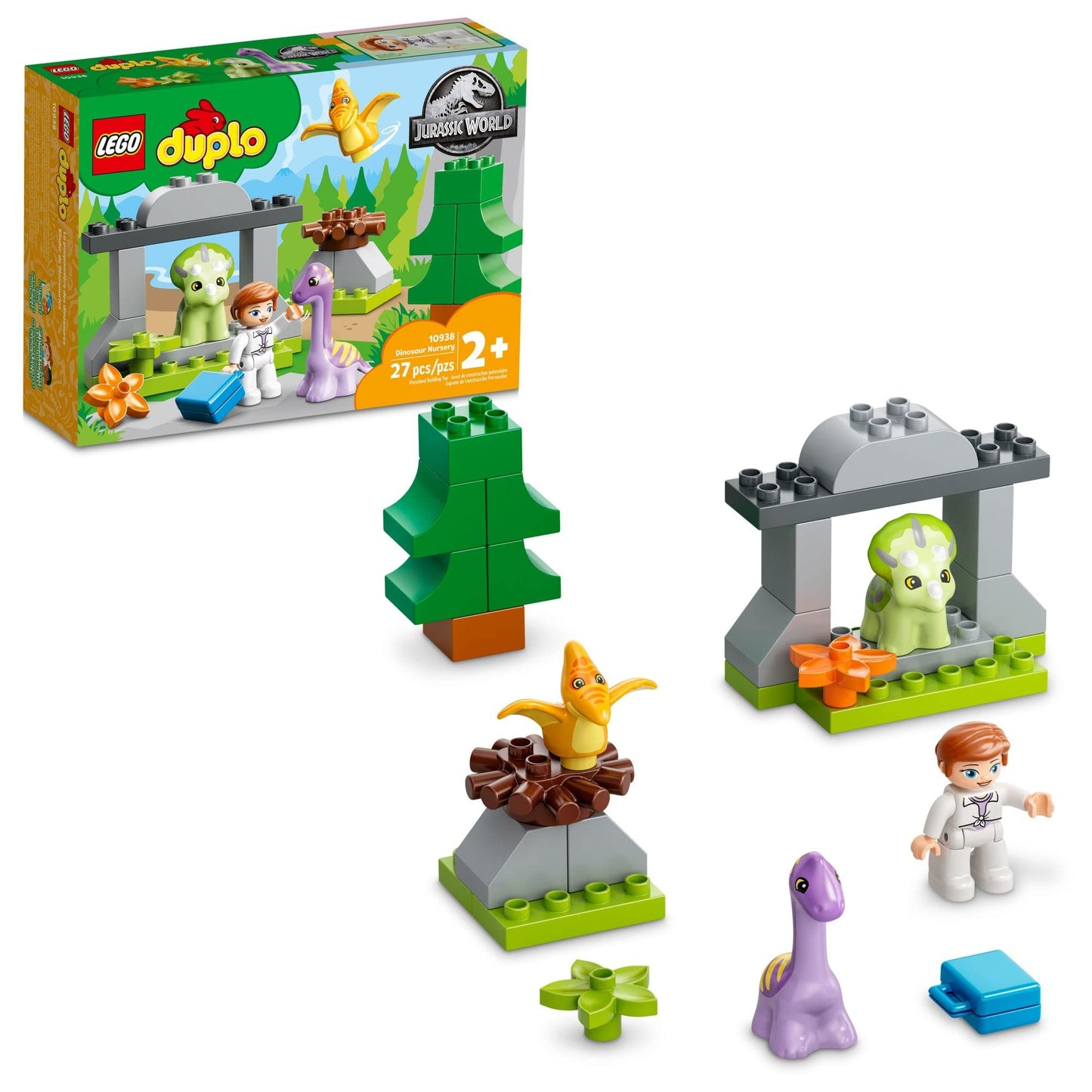 LEGO DUPLO Jurassic World Dinosaur Nursery 10938 – Baby Dinosaurs & Claire Dearing | For Toddlers 2+